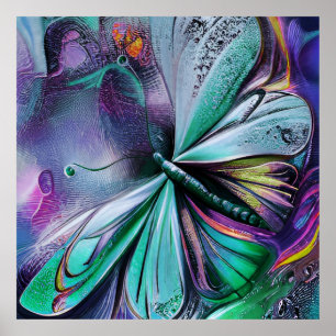 Poster Borboleta Azul