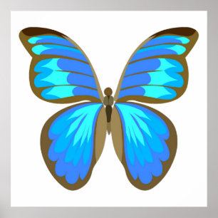 Poster Borboleta azul