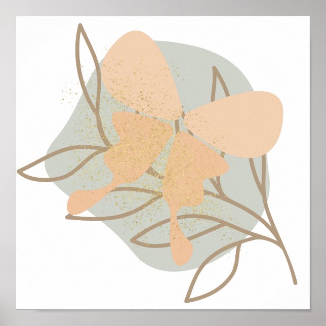 Poster Borboleta Boho, (Frente)