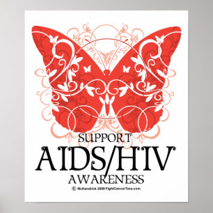 Póster Borboleta de AIDS/HIV