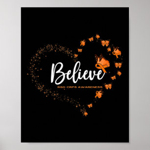 Poster Borboleta De Consciência Do Rsd Crps Acredita