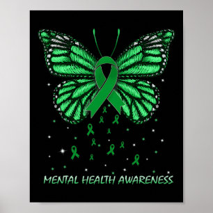 Poster Borboleta de Conscientização da Saúde Mental