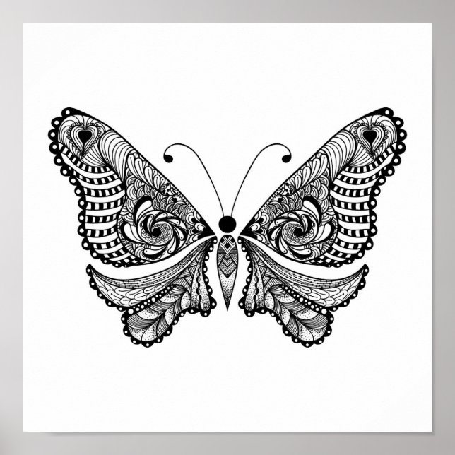 Póster Borboleta de Estilo 2 (Frente)
