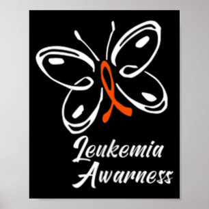 Poster Borboleta de Fita Aml Leucemia Sensibilização 88