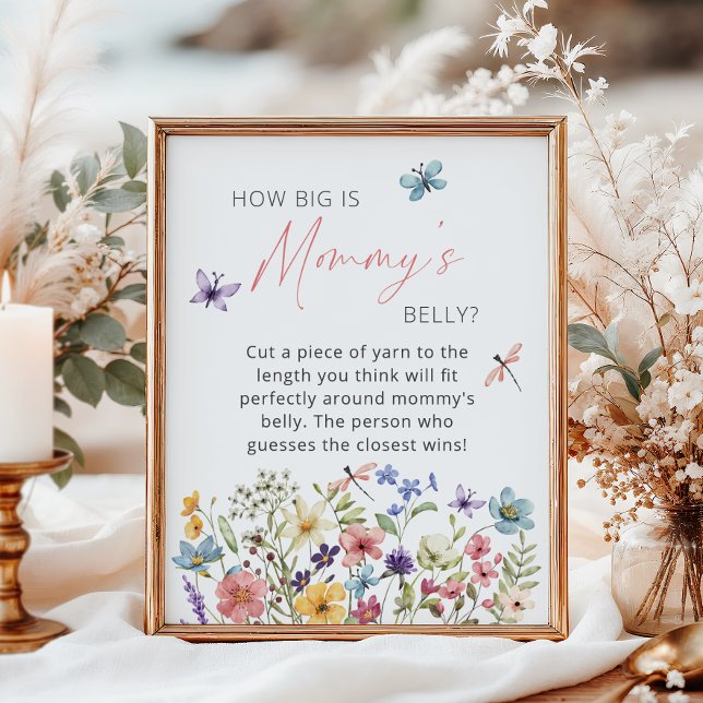 Poster Borboleta de flor selvagem como grande é a barriga (Criador carregado)