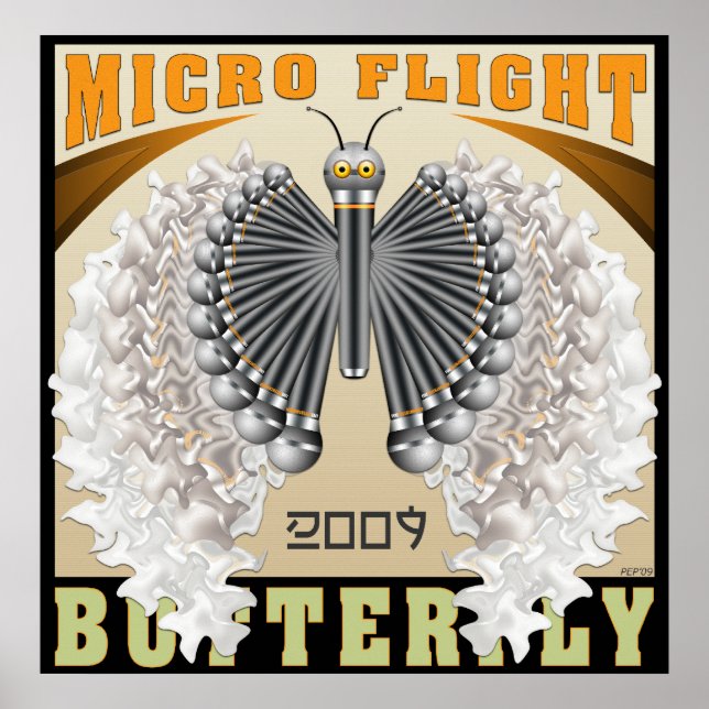 Poster Borboleta de Micro Voo (Frente)