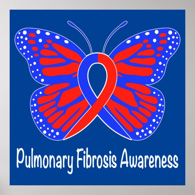 Poster Borboleta de Sensibilização por Fibrose Pulmonar (Frente)