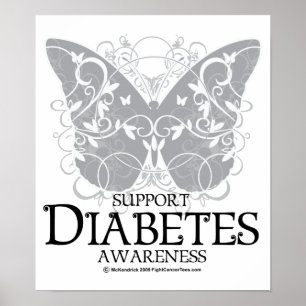 Póster Borboleta Diabetes