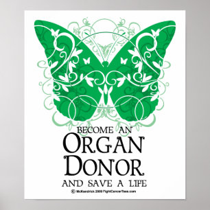 Poster Borboleta do dador de órgãos