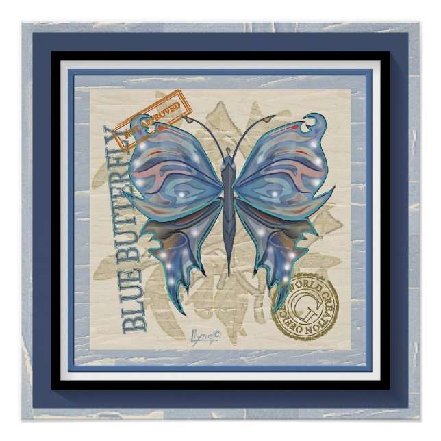 Póster Borboleta do gabinete de criação G (Frente)