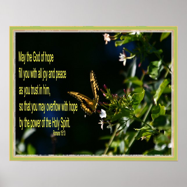Poster Borboleta em floricultura romana 15:13 (Frente)