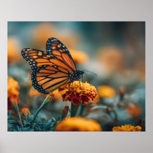 Poster Borboleta em um Calêndula