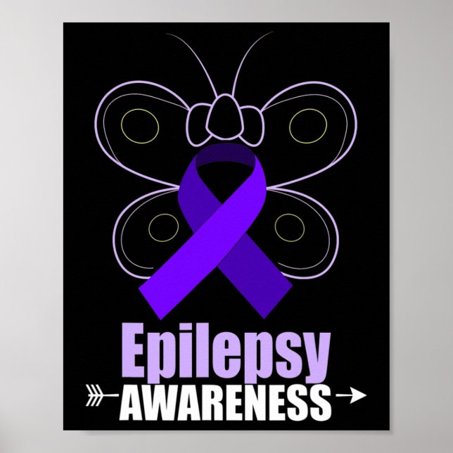 Poster Borboleta Epilepsia Fita Epilepsia Distúrbio da Ep (Frente)