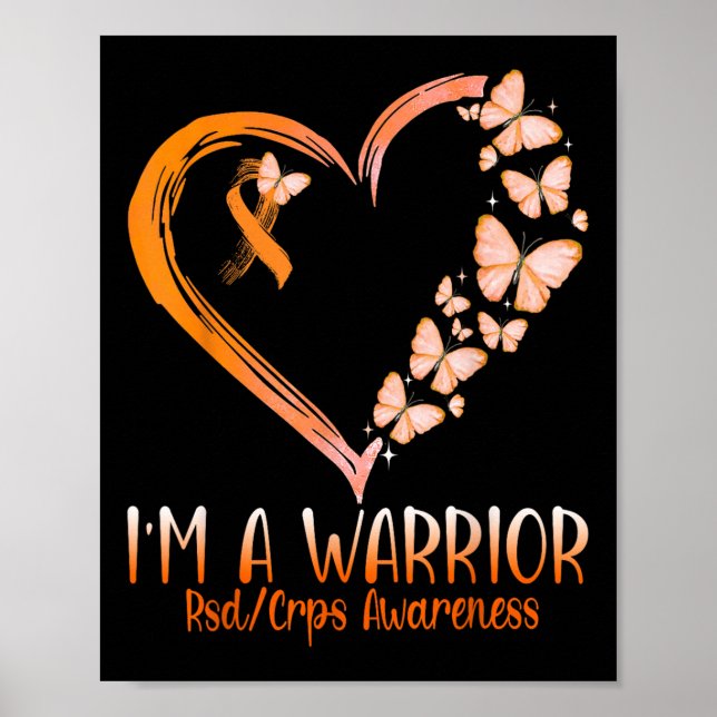 Poster Borboleta Eu Sou Um Guerreiro Rsd Crps Conscientiz (Frente)