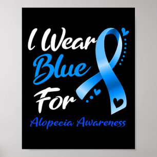 Poster Borboleta Eu Visto Azul Para A Consciência Da Alop