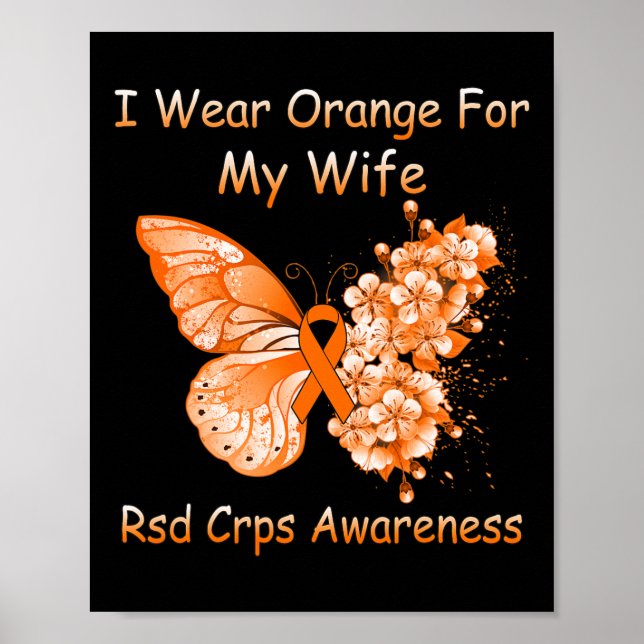 Poster Borboleta Eu Visto Laranja Para Minha Esposa Rsd C (Frente)