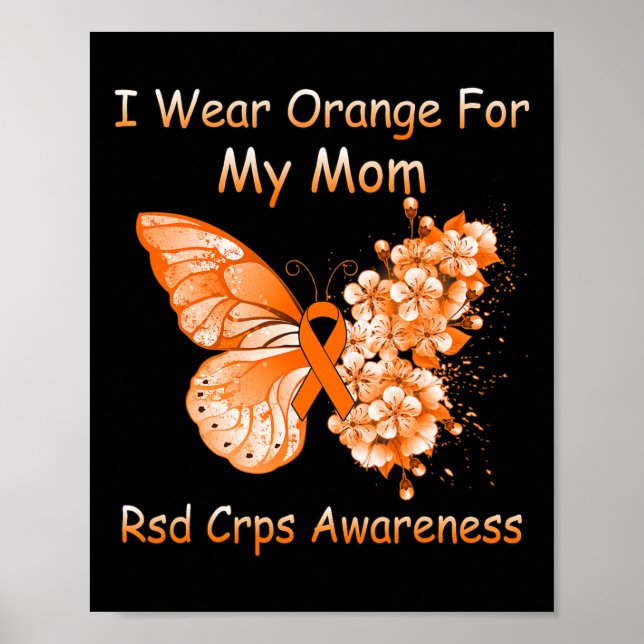Poster Borboleta Eu Visto Laranja Para Minha Mãe RSD CRPS (Frente)