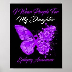 Poster Borboleta Eu Visto Roxo Para Minha Filha Epilepsia