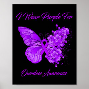 Poster Borboleta Eu Visto Roxo Para Sensibilização Para S