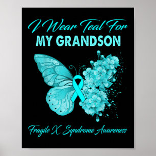 Poster Borboleta Eu Visto Teal Para Meu Avô Frágil X Sy