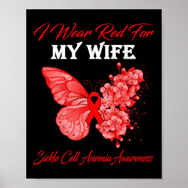 Poster Borboleta Eu Visto Vermelho Para Minha Esposa Célu (Frente)