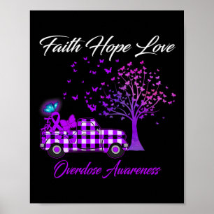 Poster Borboleta Fé Esperança Amor Sobredosagem Consciênc