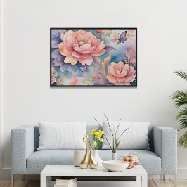 Poster Borboleta Floral Whimsso