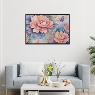 Poster Borboleta Floral Whimsso