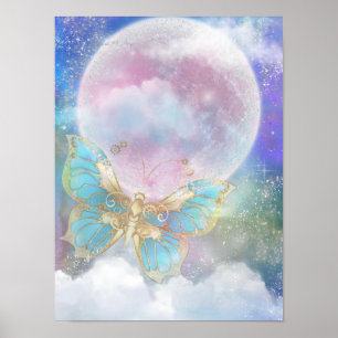 Poster Borboleta Lua
