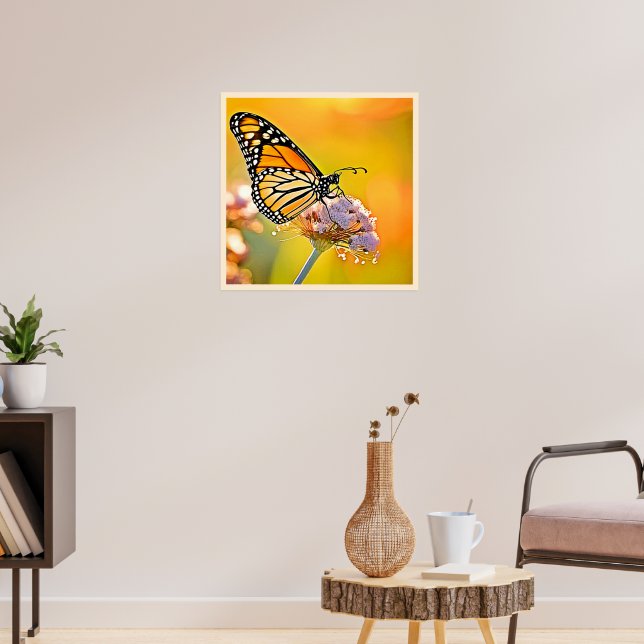 Poster Borboleta Majestosa Fechar Design (Sala de Estar 3)