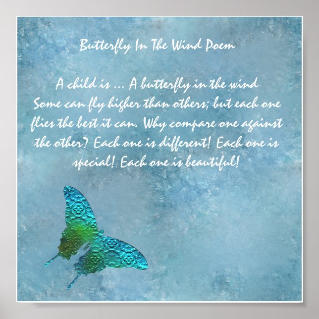 Póster Borboleta No Vento (Frente)