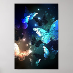 Poster Borboleta Noturna Esvoaçante