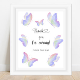 Poster Borboleta \ Obrigada por vir 