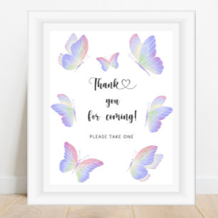 Poster Borboleta \ Obrigado por vir