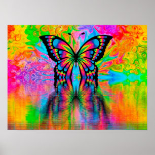 Poster Borboleta psicodélica