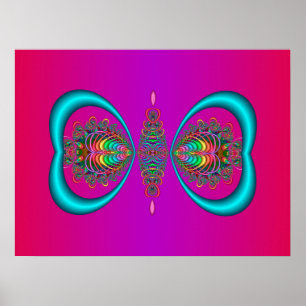 Poster Borboleta Psicodélica