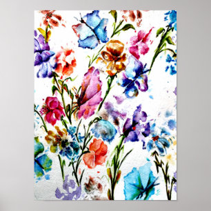 Poster Borboleta Rosa