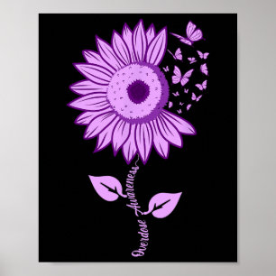 Poster Borboleta Roxo Fita Roxo Awarene Sobredosagem de G