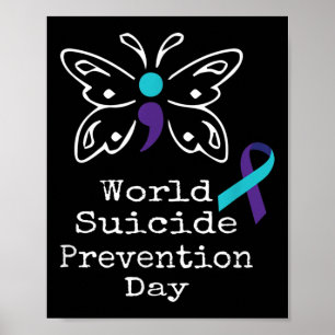 Poster Borboleta Semicolon Dão para a Prevenção Suicida