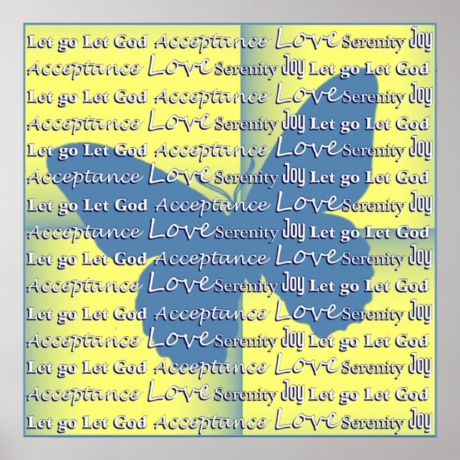 Póster Borboleta Slogan (Frente)