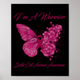 Poster Borboleta sou um guerreiro anemia falciforme