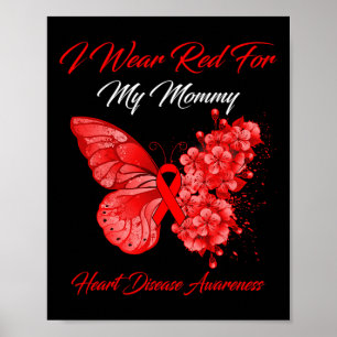 Poster Borboleta Uso Vermelho Para Doença Cardíaca Da Min
