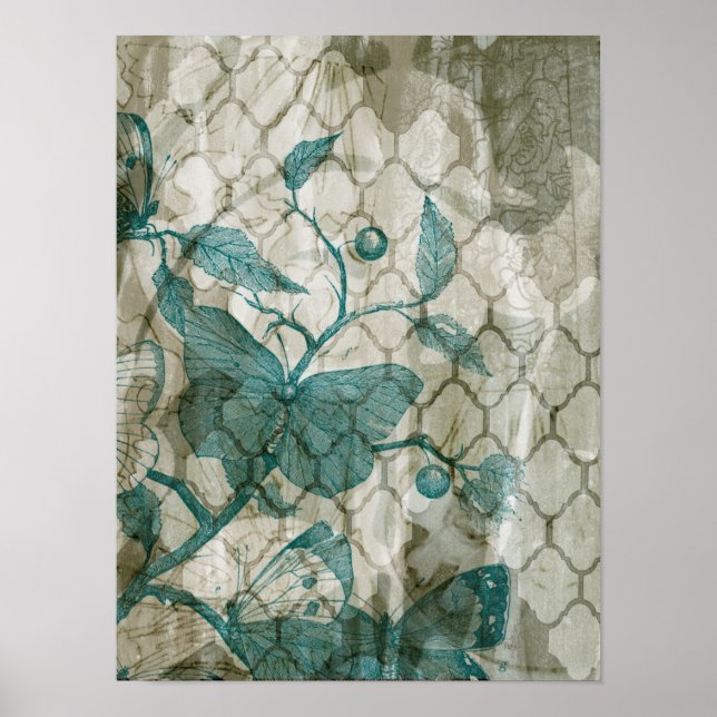 Poster Borboletas árabes V (Frente)