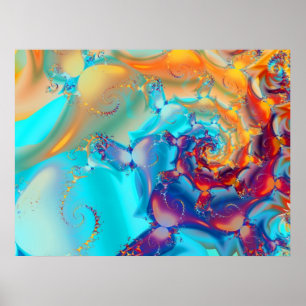 Póster Borboletas de Aquarela