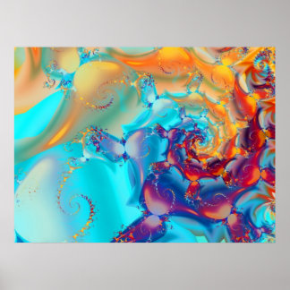 Póster Borboletas de Aquarela