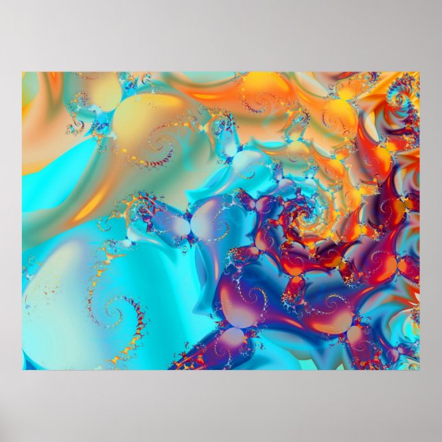 Póster Borboletas de Aquarela (Frente)