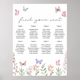 Poster Borboletas de Aquarela Gráfico de Chá de panela