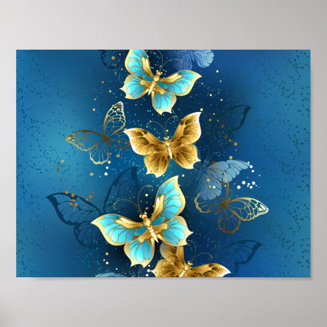 Poster Borboletas de ouro (Frente)