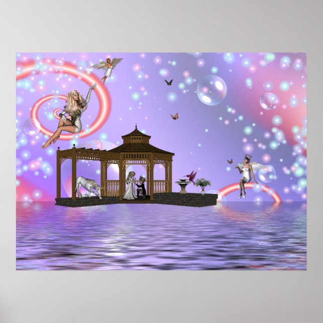 Póster Borboletas e anjos (Frente)