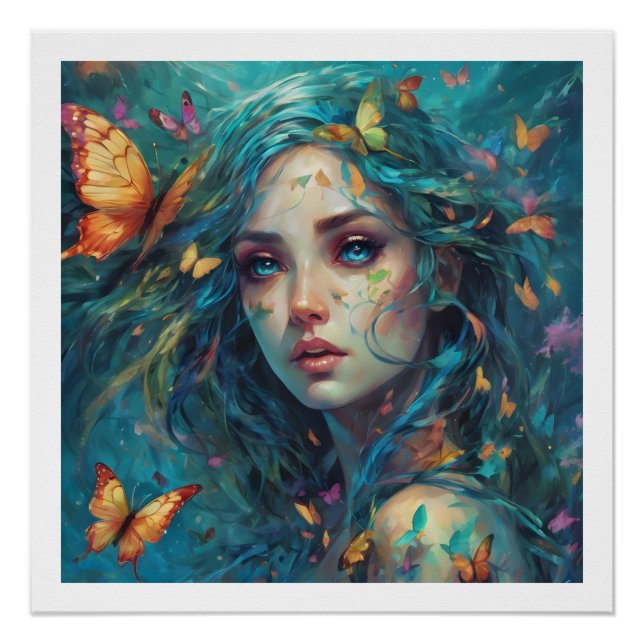 Póster Borboletas e Blues Série 6 (Frente)